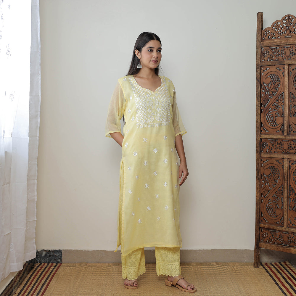 Kota Doria Kurta Suit Set