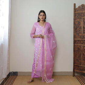 Kota Doria Embroidered Suit Set – Buy Online