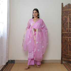 Kota Doria Embroidered Suit Set – Buy Online