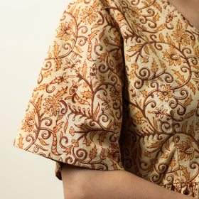 Buy Kalamkari Block Printed Cotton Flared Gher Dress 06 Online at iTokri.com