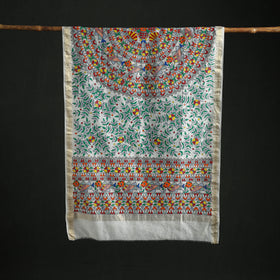 Handloom Chanderi Silk Handpainted Madhubani Dupatta with Zari Border 57