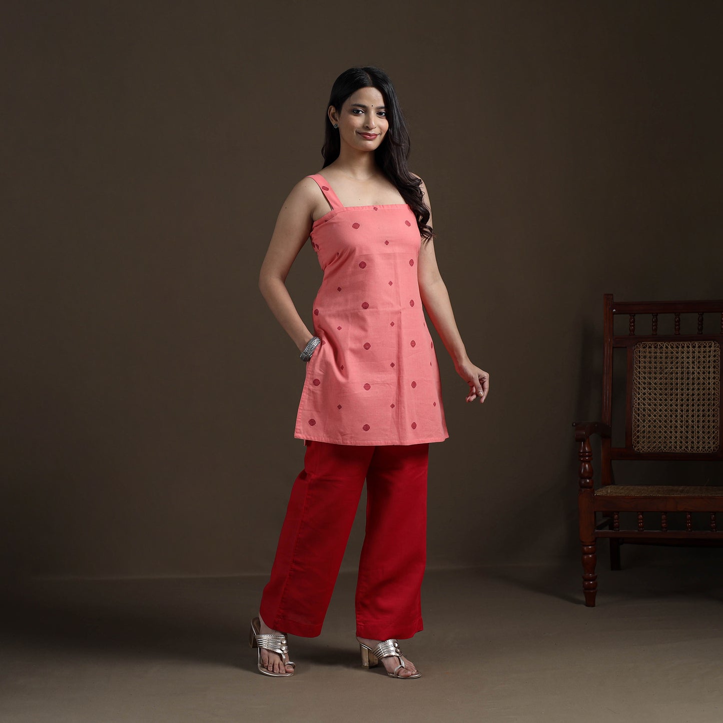 Cotton Short Jacquard Kurta for Women 10