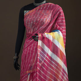 Nazaakat Kota Doria Cotton Plain Saree with Blouse Piece & Earrings 26