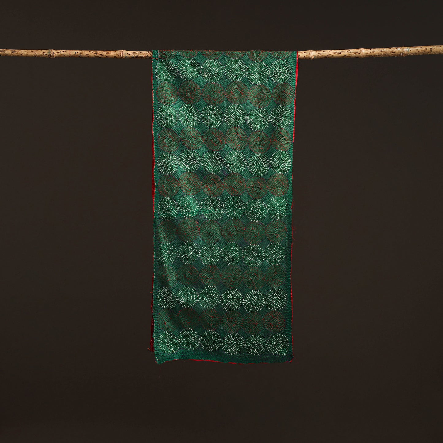 Reversible Silk Bengal Hand Kantha Stitch Stole 167