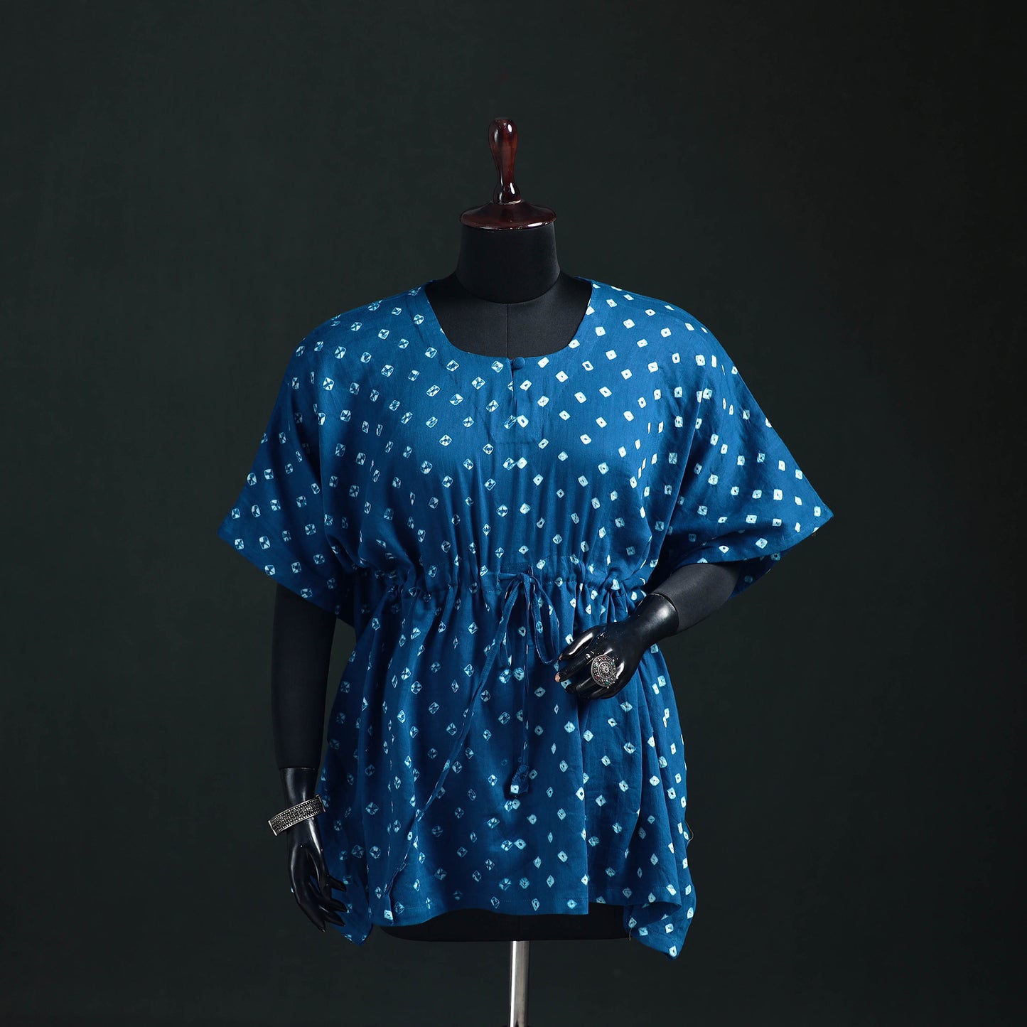 Bandhani Tie-Dye Cotton Kaftan (Short) 23