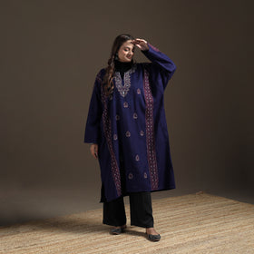 Kashmiri Heavy Sozni Hand Embroidered Handwoven Merino Wool Pheran 28