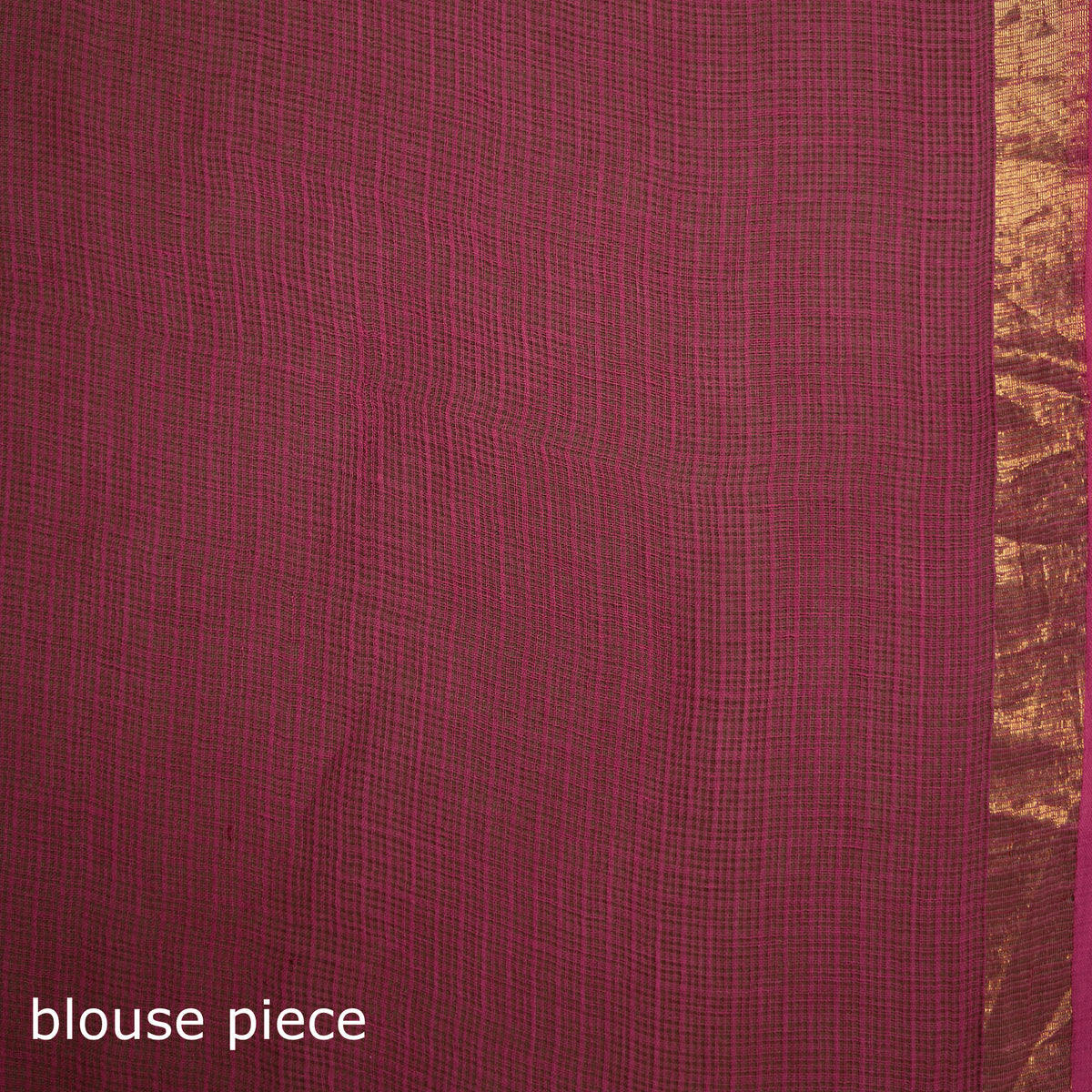 Nazaakat Kota Doria Cotton Plain Saree with Blouse Piece & Earrings 26