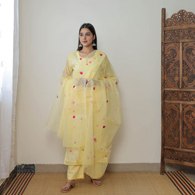 Kota Doria Embroidered Suit Set – Buy Online