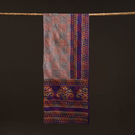 Reversible Silk Bengal Hand Kantha Stitch Stole 161