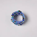 Blue - spiral handmade beaded bracelet 206 - handcrafted