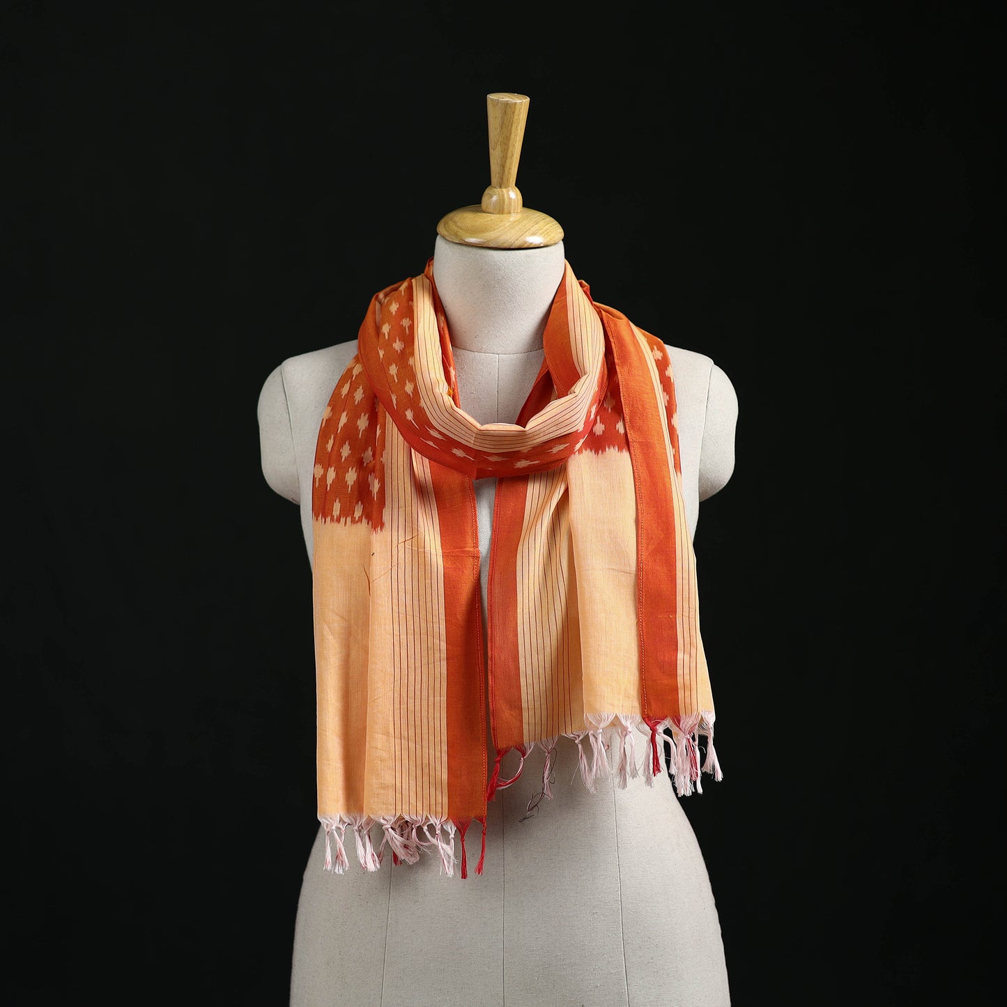 Pochampally Ikat Weave Cotton Stole 13