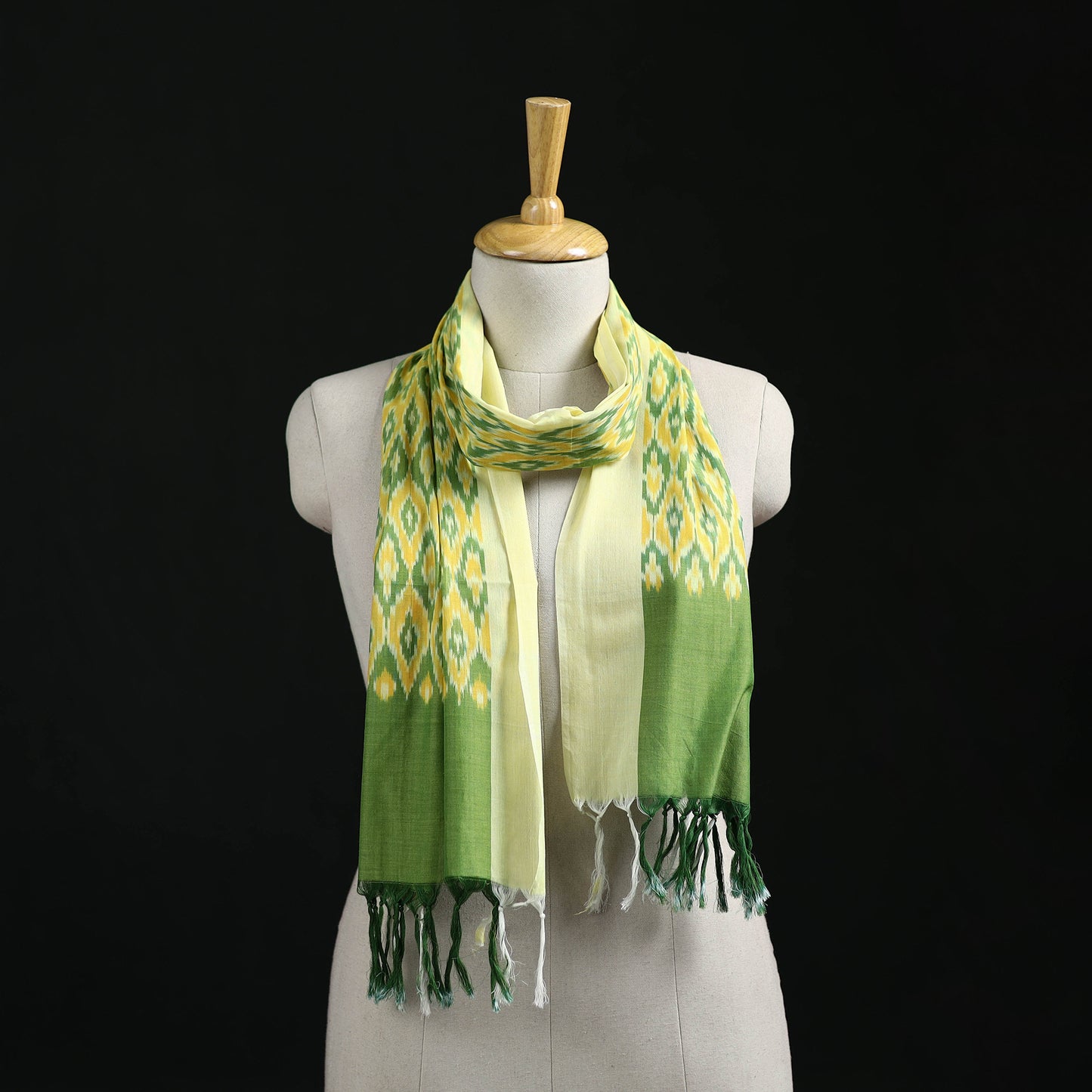 Pochampally Ikat Weave Cotton Stole 14