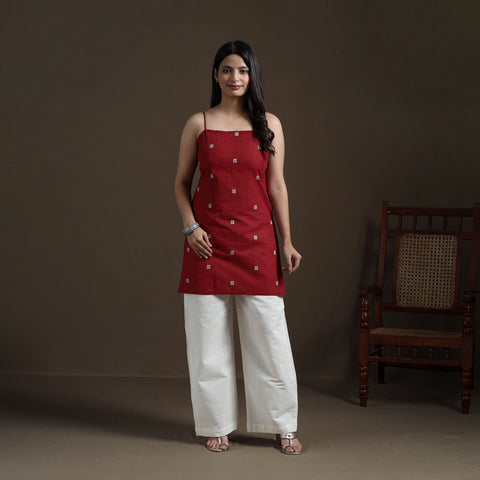 Cotton Short Jacquard Kurta for Women 02