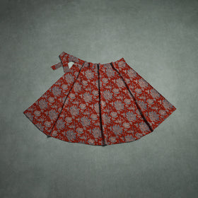 Ajrakh Hand Block Print Cotton Wrap Around Skirt 25