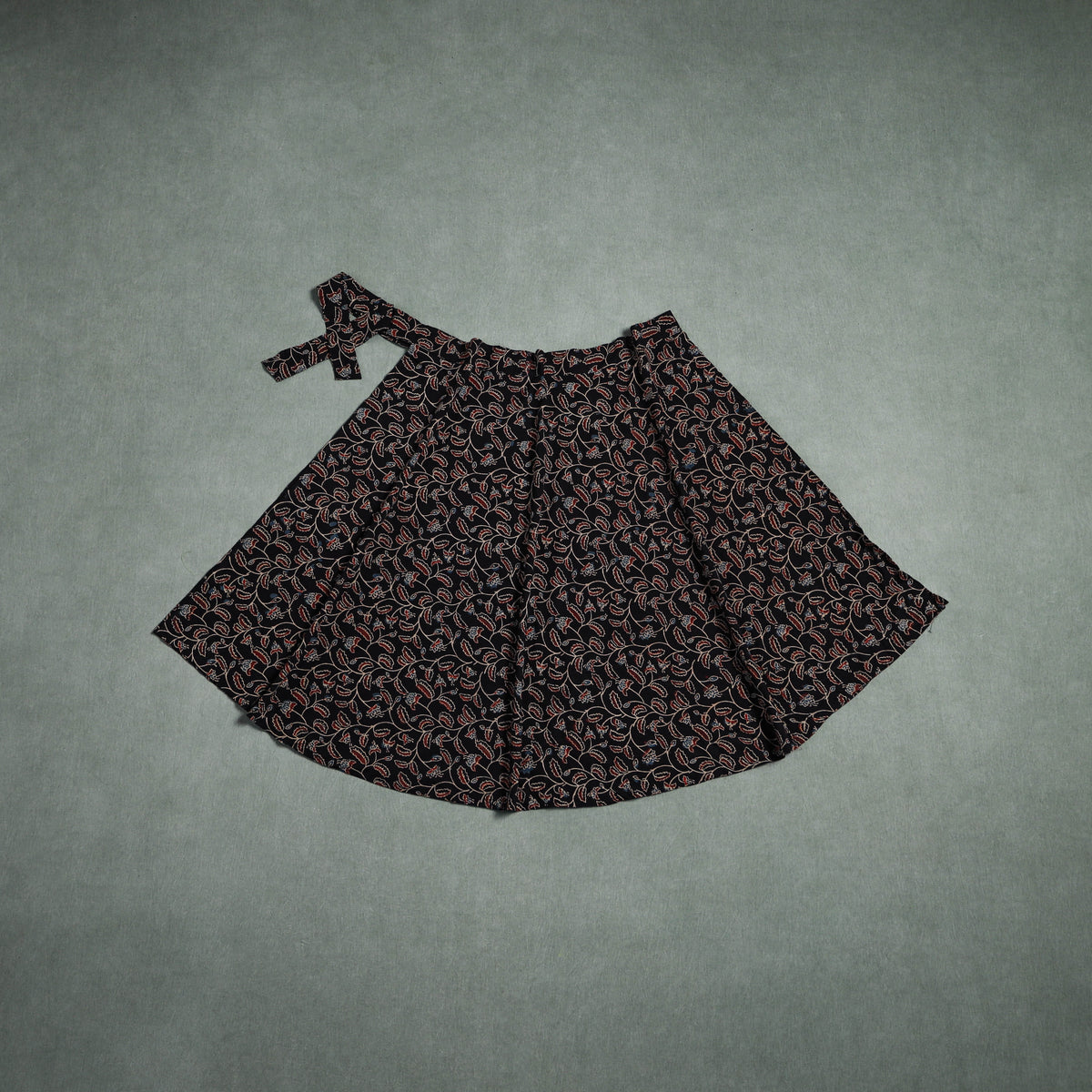 Ajrakh Hand Block Print Cotton Wrap Around Skirt 32