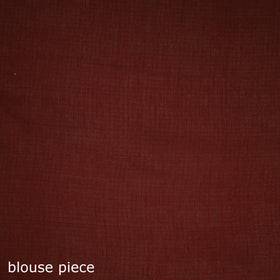 Nazaakat Kota Doria Cotton Plain Saree with Blouse Piece & Earrings 28