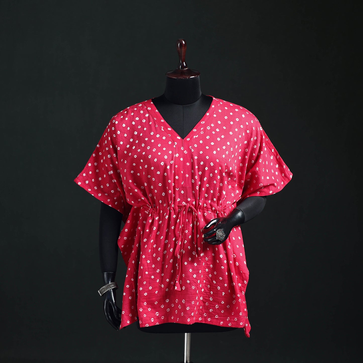 Bandhani Tie-Dye Cotton Kaftan (Short) 20