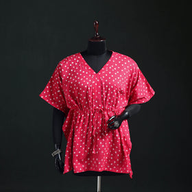 Bandhani Tie-Dye Cotton Kaftan (Short) 20