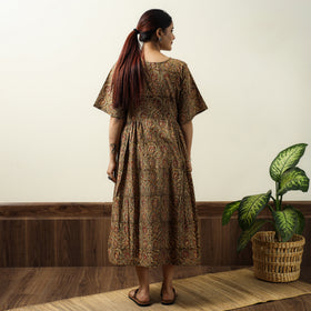 Buy Kalamkari Block Printed Cotton Flared Gher Dress 01 Online at iTokri.com