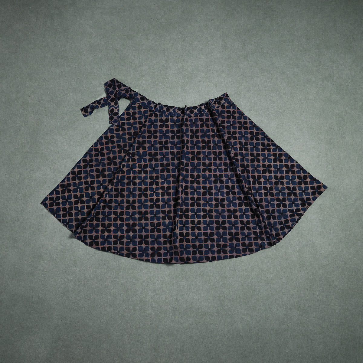 Ajrakh Hand Block Print Cotton Wrap Around Skirt 34