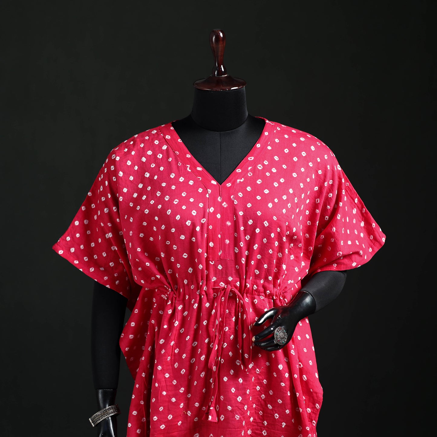 Bandhani Tie-Dye Cotton Kaftan (Short) 20