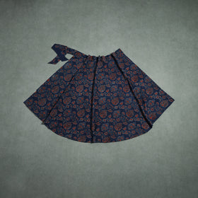 Ajrakh Hand Block Print Cotton Wrap Around Skirt 35