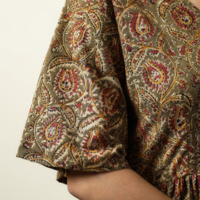 Buy Kalamkari Block Printed Cotton Flared Gher Dress 01 Online at iTokri.com