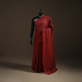 Nazaakat Kota Doria Cotton Plain Saree with Blouse Piece & Earrings 30