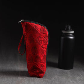  Red Handmade Cotton 1L Water Bottle Cover