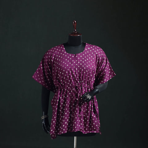 Bandhani Tie-Dye Cotton Kaftan (Short) 19