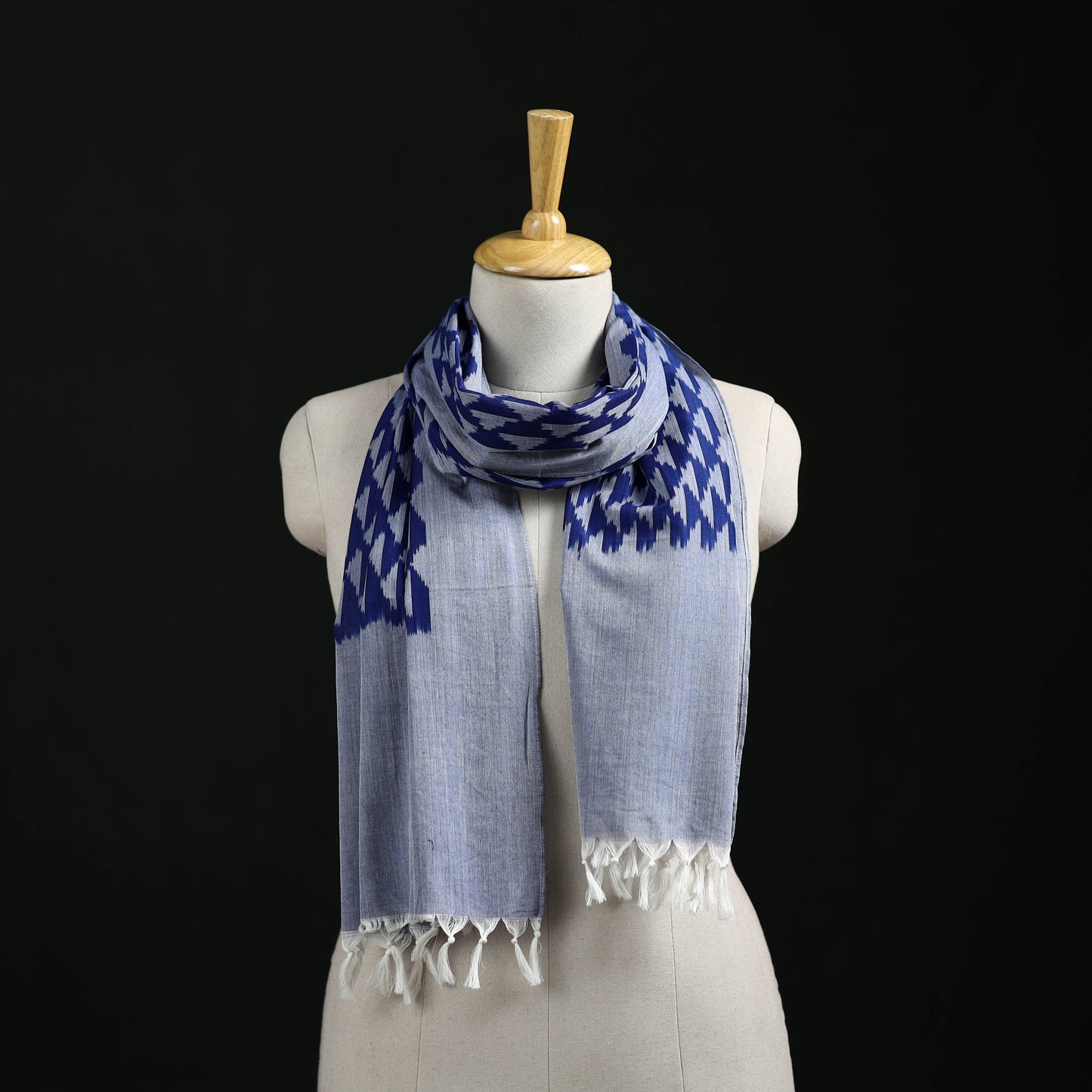 Pochampally Ikat Weave Cotton Stole 28