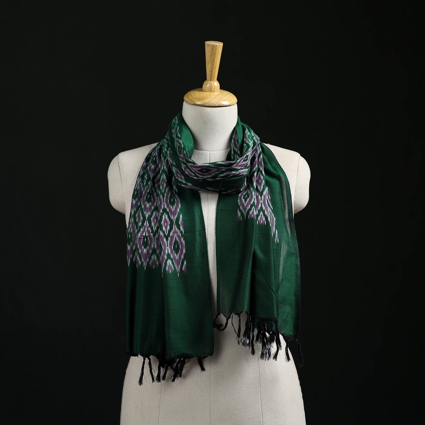 Pochampally Ikat Weave Cotton Stole 32