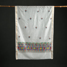 Handloom Chanderi Silk Handpainted Madhubani Dupatta with Zari Border 23
