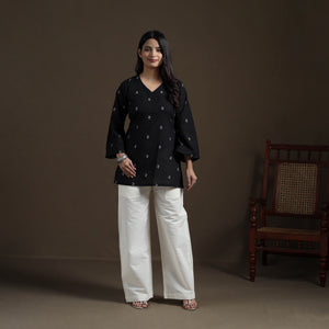 Cotton Short Jacquard Kurta for Women 12