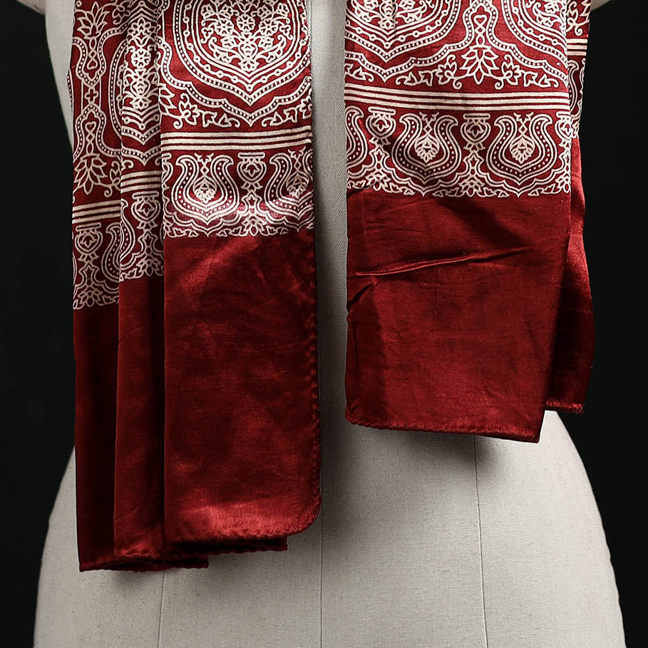 Kutch Printed Mashru Silk Stole 01