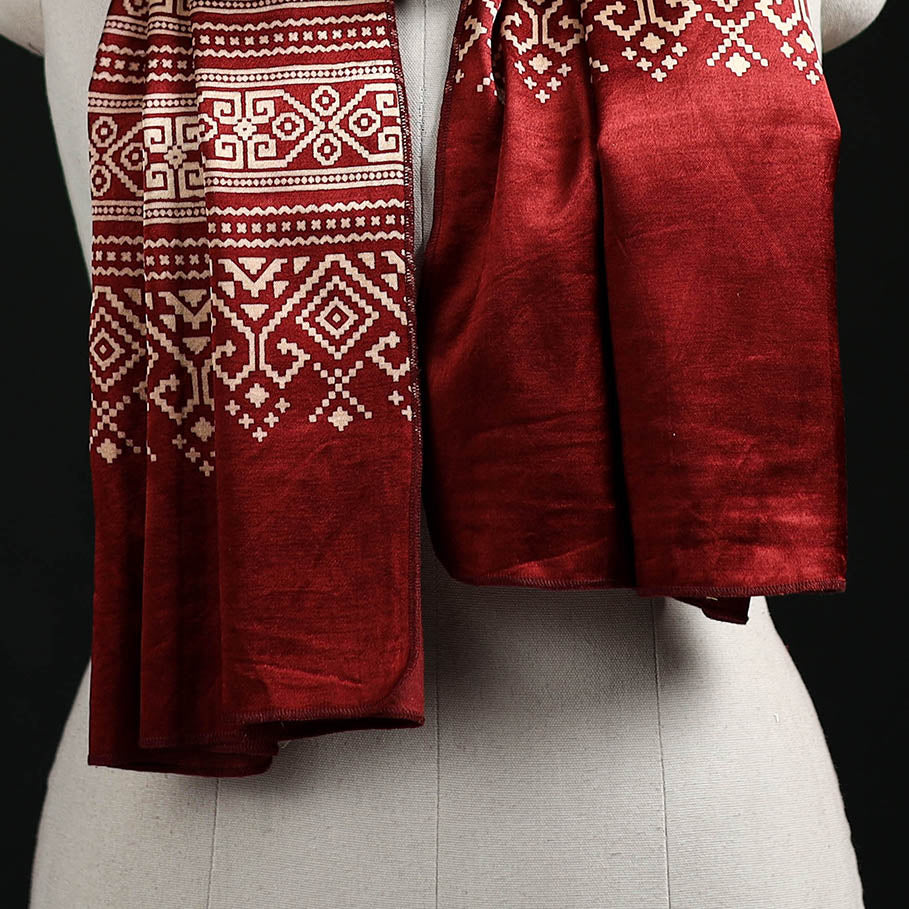 Kutch Printed Mashru Silk Stole 03