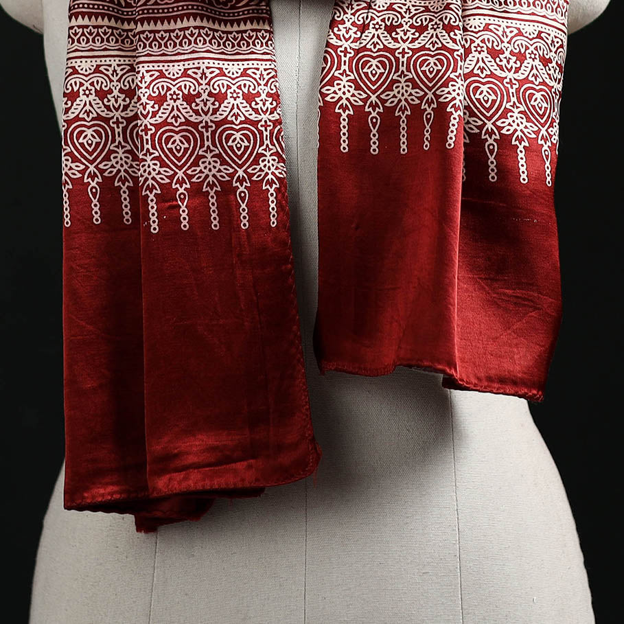 Kutch Printed Mashru Silk Stole 04