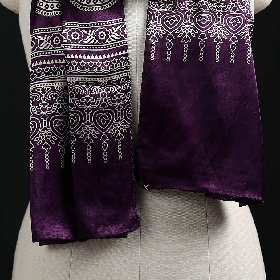 Kutch Printed Mashru Silk Stole 08