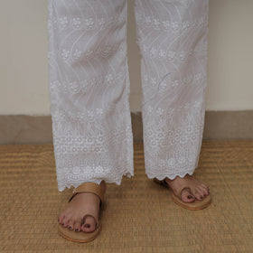 Blue - Kota Doria Cotton Embroidery Kurta Suit Set 13