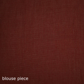 Maroon - Nazaakat Kota Doria Cotton Plain Saree with Blouse Piece & Earrings 33