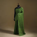 Green - Gamthi Hand Block Print Pure Mul Cotton Saree with Blouse Piece 13