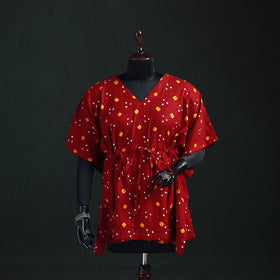 Bandhani Tie-Dye Cotton Kaftan (Short) 15
