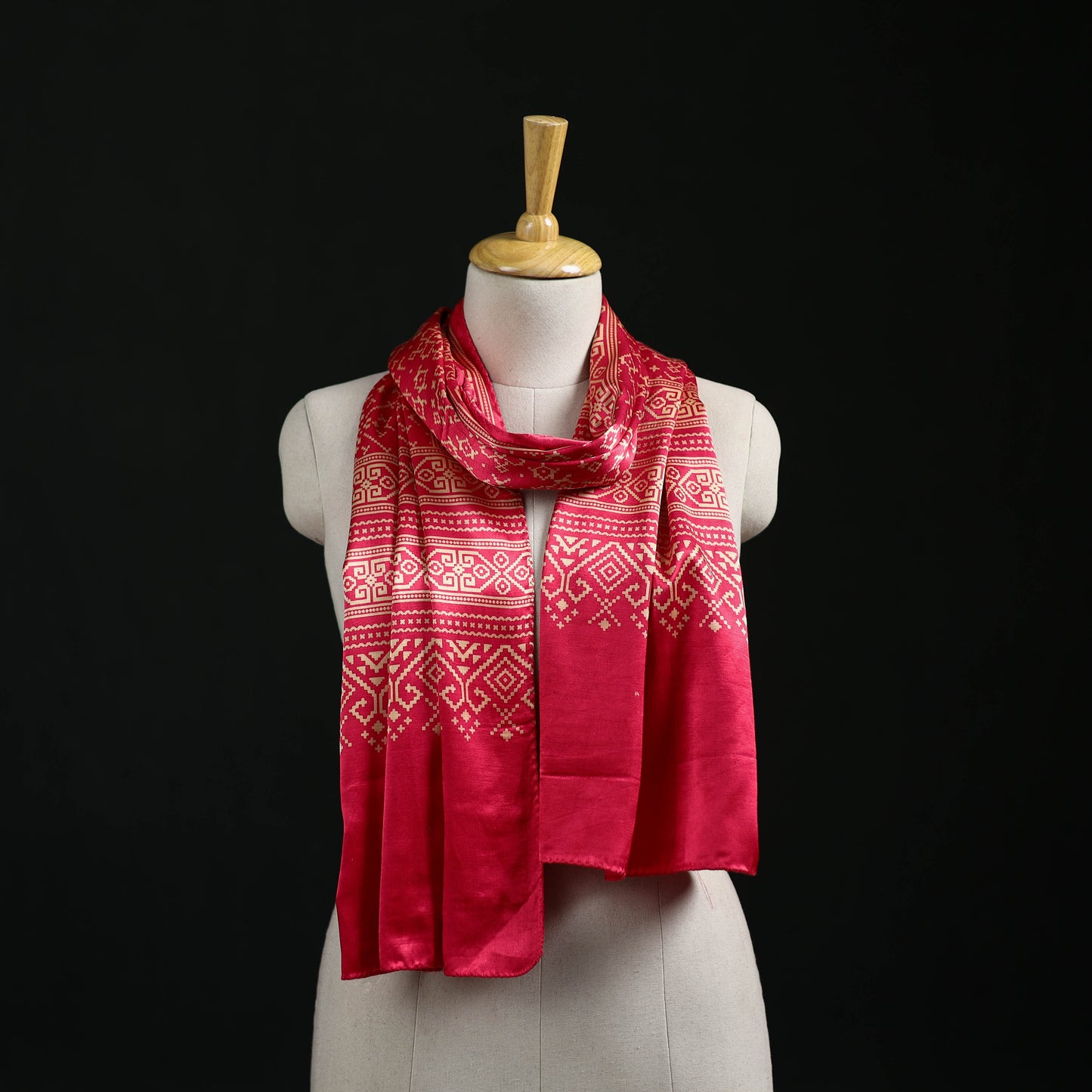 Kutch Printed Mashru Silk Stole 12