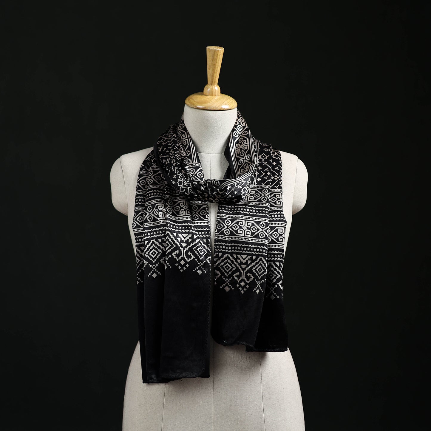 Kutch Printed Mashru Silk Stole 13