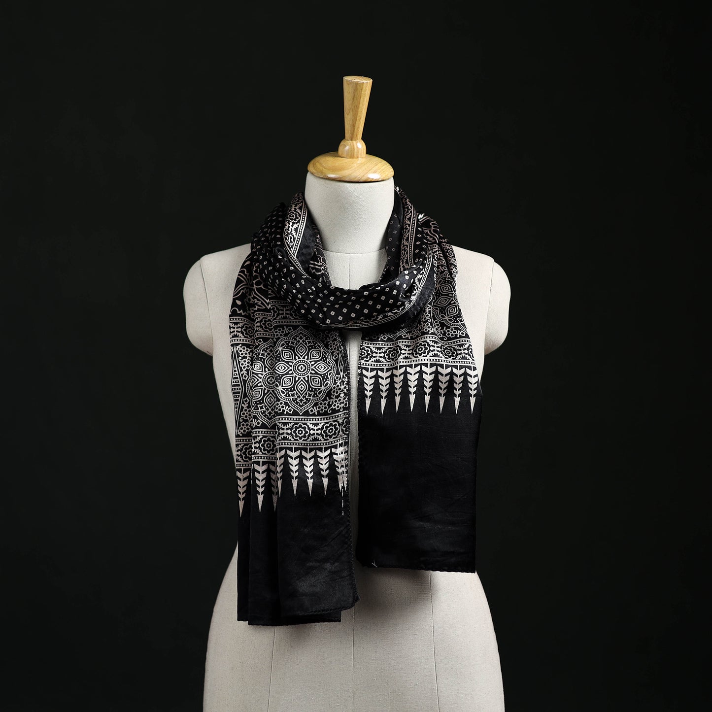 Kutch Printed Mashru Silk Stole 15
