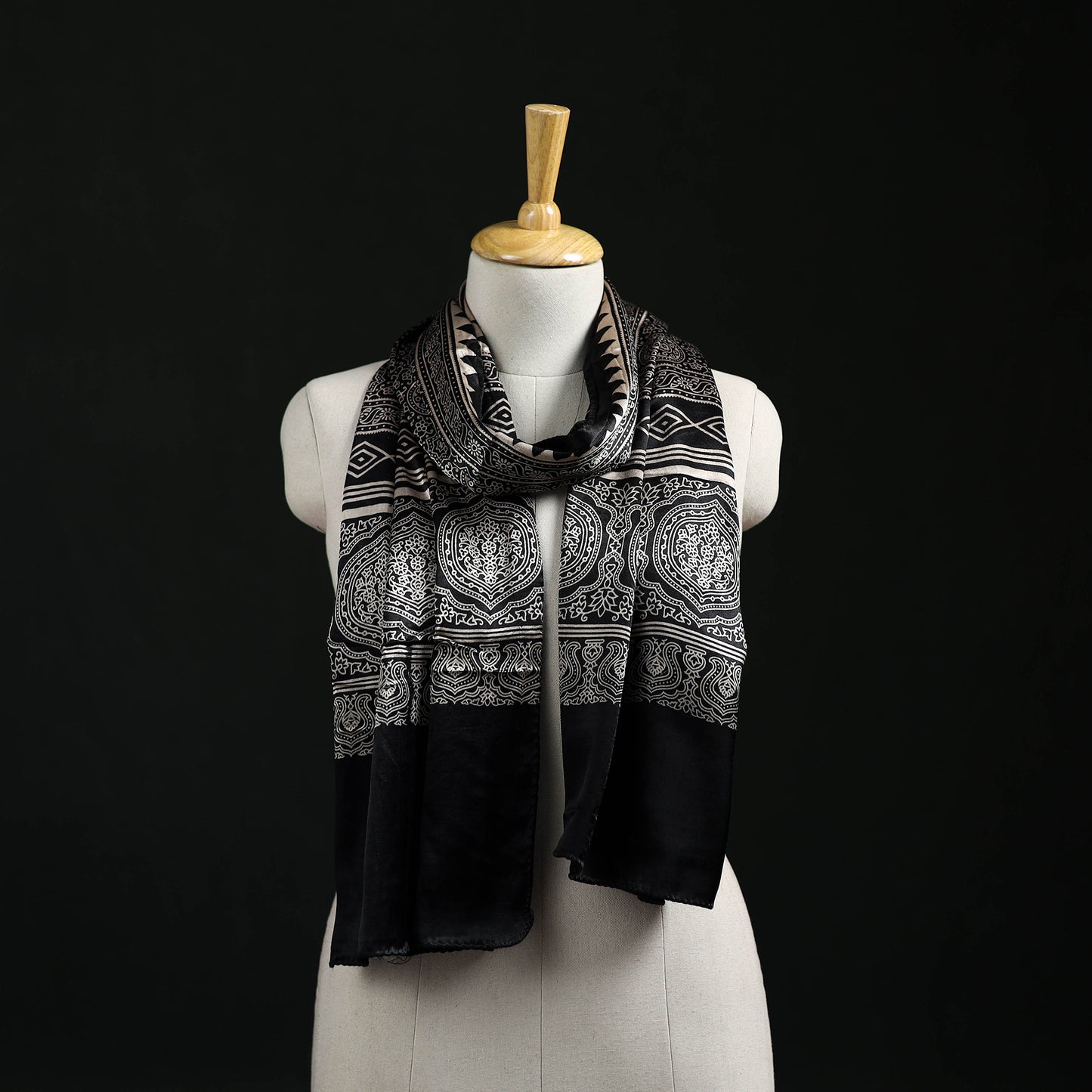 Kutch Printed Mashru Silk Stole 14