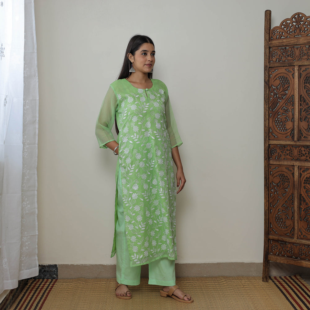 Kota Doria Kurta Suit Set