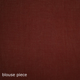 Nazaakat Kota Doria Cotton Plain Saree with Blouse Piece & Earrings 34