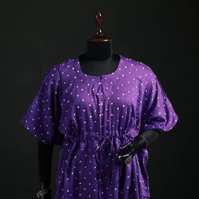 Bandhani Tie-Dye Cotton Kaftan (Short) 14