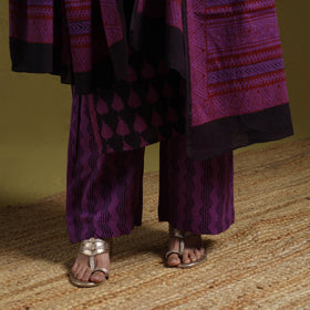 Natural Dyed Hand Block Bagh Print Cotton Suit Set with Dupatta for Women 11
